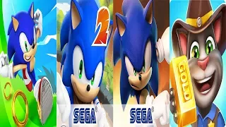 Sonic Dash VS Sonic Dash 2 VS Sonic Forces Speed Battle VS Talking Tom Gold Run