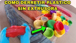 Como derretir el plastico para moldear y hacer madera plastica metodo correcto