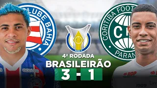 BAHIA 3 x 1 CORITIBA Brasileirão Série A 2023 4ª Rodada | Narração
