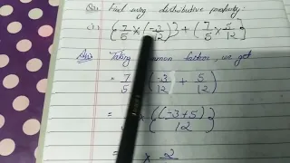 find using distributive property class 8 chapter 1