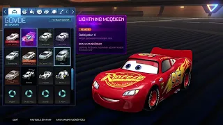 Rocket League Lightning McQueen Pack Showcase