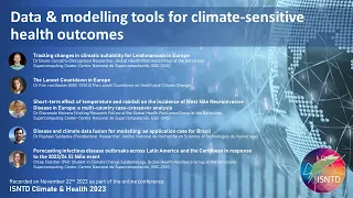 Climate & health: data & modelling tools for climate sensitive health outcomes