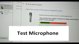 how to test a microphone working or not, sound recording or not