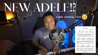 Sight reading Adele's new song with no preparation haha