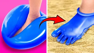 BALLOON SHOES? BEST SUMMER HACKS & GADGETS || Cheap DIY VS Expensive Crafts By 123 GO! TRENDS