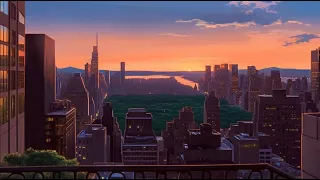 Dusk in Central Park | Ambient Upbeat Lofi Mix with Anime City Vibes