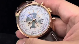 好用嘅世界時間腕錶 大嚿金18k RG breitling transocean chronograph unitime