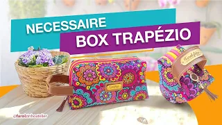 NECÉSSAIRE BOX TRAPÉZIO SEM ALÇA E SEM VIÉS I Tem com forro embutido e vira cestinha, diy pouch bag