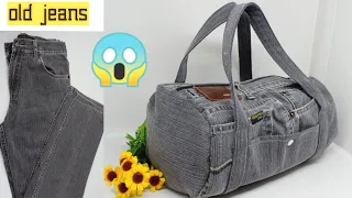 DIY tote bag from old jeans | recycle old jeans | jeans recycle