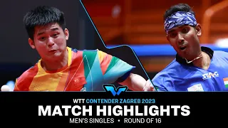 Lin Shidong vs Sharath Kamal Achanta | MS R16 | WTT Contender Zagreb 2023