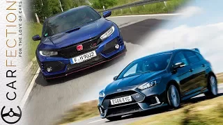 2018 Honda Civic Type R Vs Ford Focus RS - Carfection