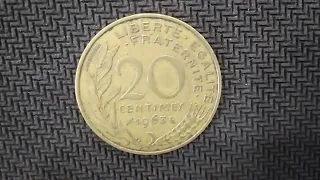 France 20 centimes,1963/France coins