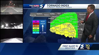 Severe storm risk remains for overnight into Friday morning