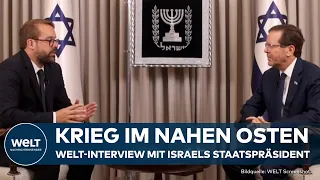 KRIEG GEGEN ISRAEL: Präsident Jitzchak Herzog äußert sich zur Lage in Nahost I WELT Exklusiv