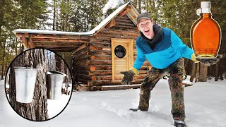 Overnight at the Maple Syrup Sugar Shack! | Start-to-Finish Maple Syrup Pancakes on Wood Stove