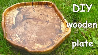 DIY wooden plate.