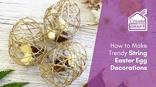 String Easter Eggs Decorations Tutorial | Easter Crafts | Create and Craft