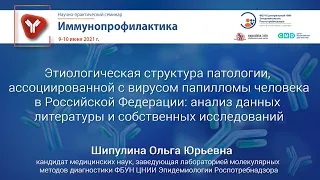 Этиологическая структура патологии, ассоциированной с вирусом папилломы человека в РФ