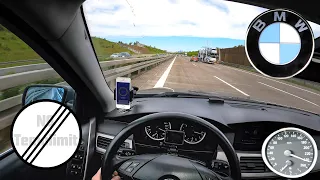 2004 BMW E61 525i Touring Top Speed German Autobahn POV