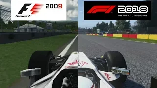 F1 2018 Vs F1 2009 - Brawn BGP 001 Hotlap Comparison