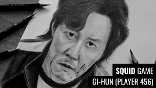 Squid Game Drawing | Gi-Hun (Player 456) | PORTRAIT DRAWING