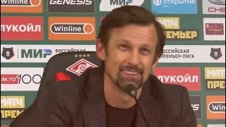 Сергею Семаку предложили возглавить клуб медиалиги на пресс конференции после матча Спартак-Зенит