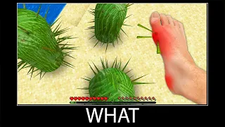 Minecraft wait what meme part 272 realistic minecraft Cactus