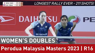 PMM 2023 - Pearly Tan/Thinaah Muralitharan [MAS] vs Miyaura/Sakuramoto [JPN] Longest Rally Ever