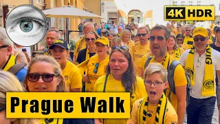 Prague walking tour: Old Town Square & Norwegian fans FK Bodø/Glimt 🇨🇿 Czech Republic in 4k HDR ASMR