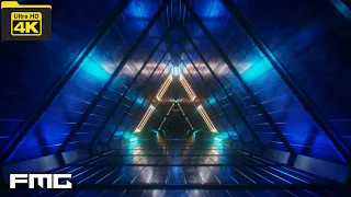 4K Video | abstract endless flight in a futuristic metal corridor #102 | No Copyright Vj Loop Video