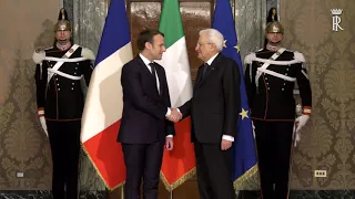 Mattarella ha ricevuto il Presidente della Repubblica Francese Macron