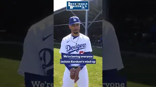 🤣 "Can you imitate Clayton Kershaw's Wind-Up?" Dodgers Teammates try to do the 🐐 pitching style