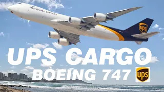 UPS AIRPLANE 747 Full takeoff and Landing full scale views #airplane #aviation #hawaii