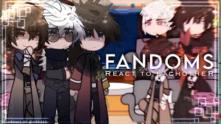 FANDOMS react to each other — Jujutsu Kaisen, Demon Slayer, and BSD react | 1/1 | Angst | No ships