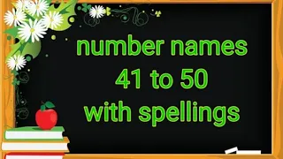 number names 41 to 50 -41 to 50 counting- 41 to 50 spellings- @rzkids #41to50numbernames