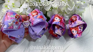 Formas de hacer LAZO FORMOSURA 3 y 4 parte 2 con listón estampado 🎀🤩 |DIY ribbon bow