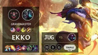 Ekko Jungle vs Kha'Zix - NA Grandmaster Patch 11.4