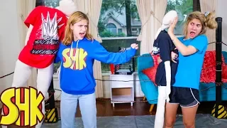 WWE FAMILY BATTLE For Noah! Funny SuperHeroKids Sis vs Bro WWE Compilation!