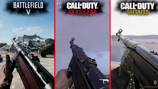 COD: Vanguard vs Battlefield 5 vs COD: WW2 - Weapons Sound & reload Animation