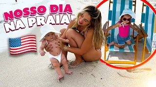 NOSSA PRIMEIRA VEZ NA PRAIA EM MIAMI E EU FILMEI TUDO!!