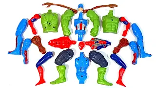 Merakit Mainan Captain America vs Spiderman vs Siren Head vs Hulk Smash Avengers Superhero Toys