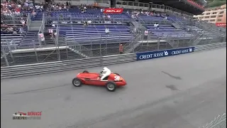 Bergel Sainz Almost Falls Out From Car | 2022 Historic Monaco GP