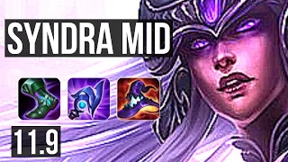 SYNDRA vs ZIGGS (MID) | 6/1/4, 1.5M mastery, 900+ games | NA Master | v11.9