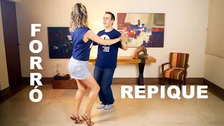 Forró REPIQUE dance demonstration by Lílian Miranda & Rafael - footwork and leg ornaments