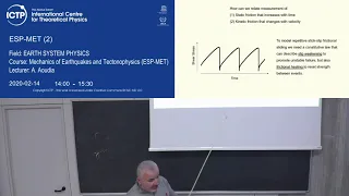 Mechanics of Earthquakes and Tectonophysics (ESP-MET) Lecture 2