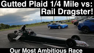 Gutted Plaid vs Rail Dragster! Intense 1/4 Mile Action! Our Most Ambitious Race Ever! In 4K UHD!