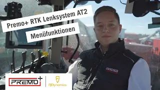 Die Menüfunktionen des Premo+ RTK Lenksystem AT2 erklärt | EDER Digital Farming