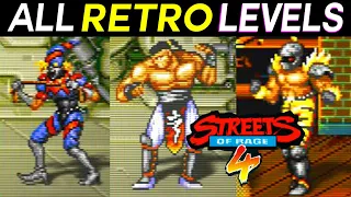 ALL - RETRO STAGES Unlocked in Streets Of Rage 4 - Mr. X Nightmare DLC Secret Stages & Easter Eggs