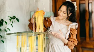 Homemade Pasta making in the Mountains: ASMR Journey