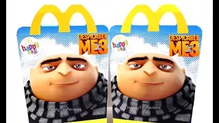 2017 McDONALD'S DESPICABLE ME 3 MINIONS MOVIE HAPPY MEAL TOYS BOX KINDER SURPRISE EGGS UK EUROPE GRU